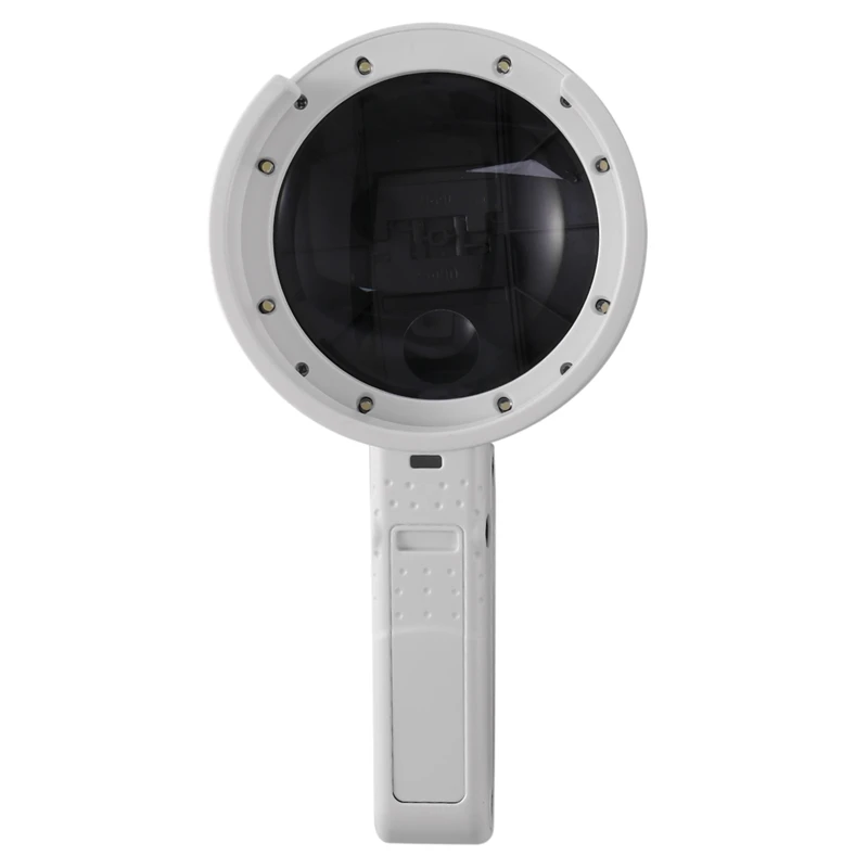 

Увеличительное стекло, складное увеличительное стекло с 8 светодиодными лампами, увеличивающие очки для чтения, пайки, осмотра, монет, ювелирных изделий