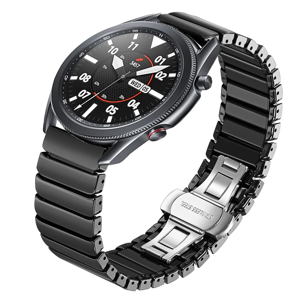 

22mm 20mm Ceramic Strap For Samsung Watch 5/4/3 Metal Bracelet Amazfit GTR/GTS/Stratos Correa For Huawei Watch 3/GT 3 3Pro band