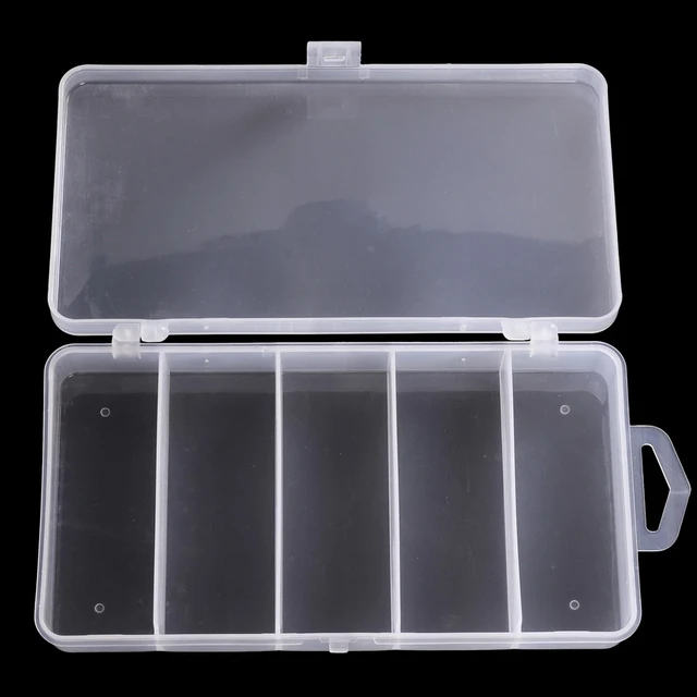 5 Compartments Fishing Tackle Box Plastic Waterproof fishing equipment Fish  Lure Hook Bait Storage Case Organizer Container