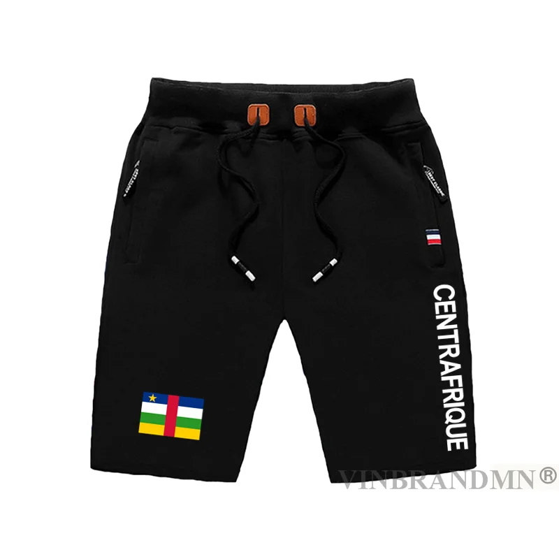 

Central African Republic Centrafrique mens shorts beach man men's board shorts flag workout zipper pocket sweat bodybuilding CA