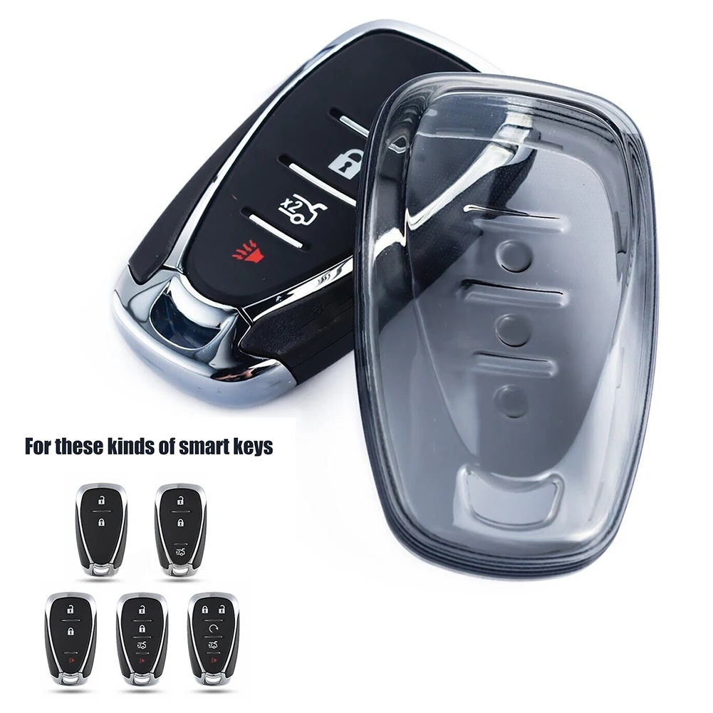 

TPU Car Key Case Cover Shell Transparent For Chevrolet Trailblazer 2021-2023 For Blazer 19-23 For Volt 16-20 For Bolt EV 17-21