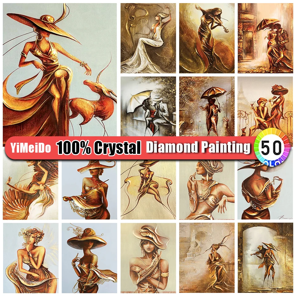 

YiMeiDo 100% Crystal Diamond Painting Dance Girl 5D Diy Embroidery Cross Stitch Kit Full Rhinestone Diamond Mosaic Portrait
