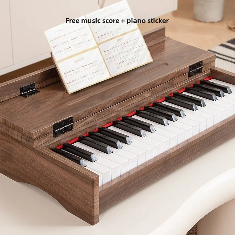 37-key electronic piano, wooden piano, clamshell desk, small electric beginner baby