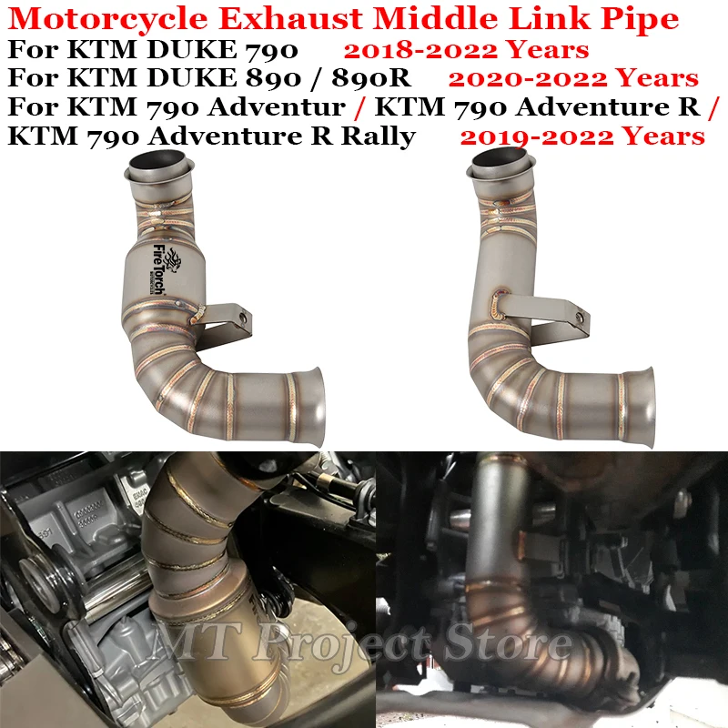 Scarico Moto Mid Link Tubo Slip On Per Ktm Duke 790 Duke 890 / 890R 2018-2022 Ktm 790 Adventure R Ktm790 R Rally 2019-2022