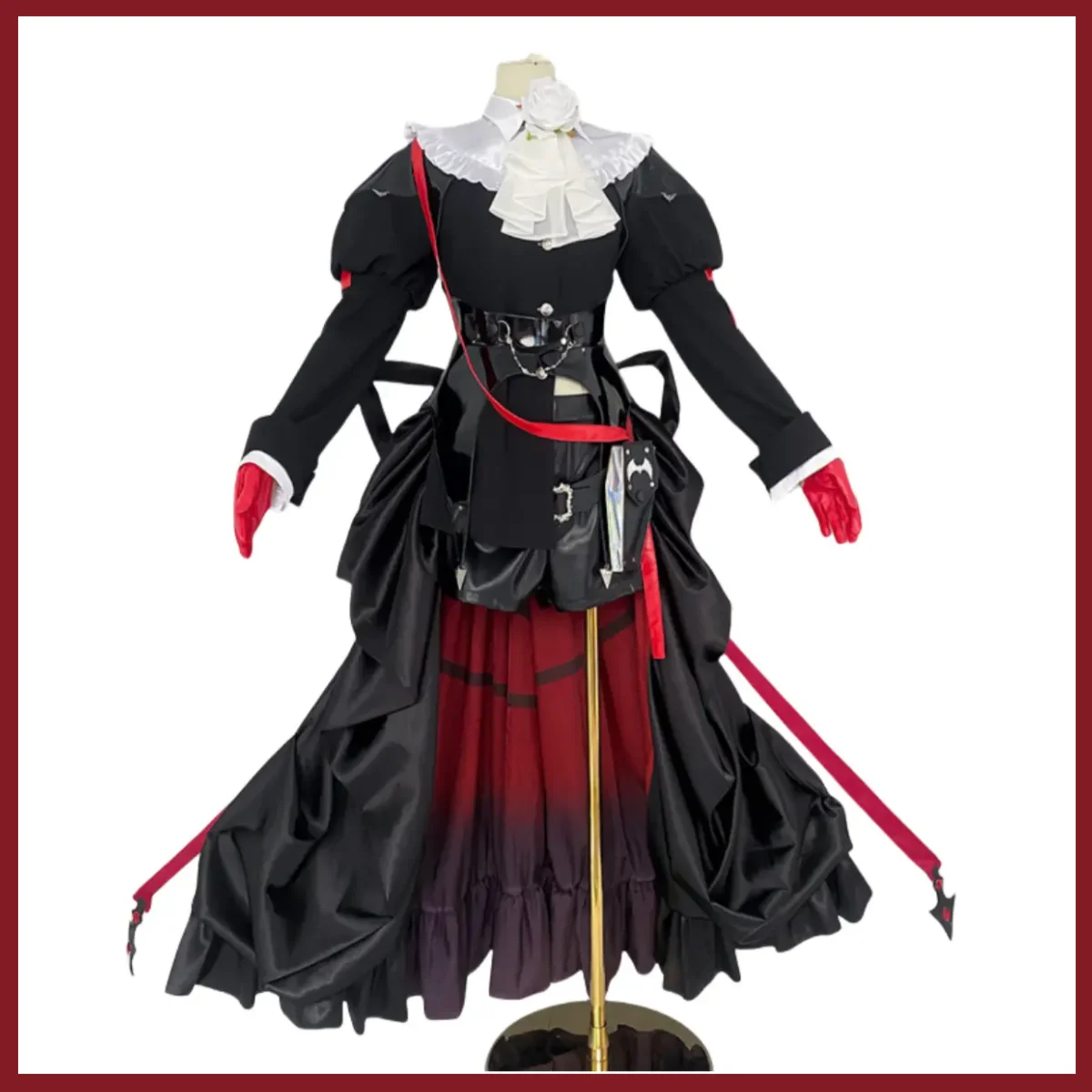 Fantasy Black Evening Dress Cosplay Costume