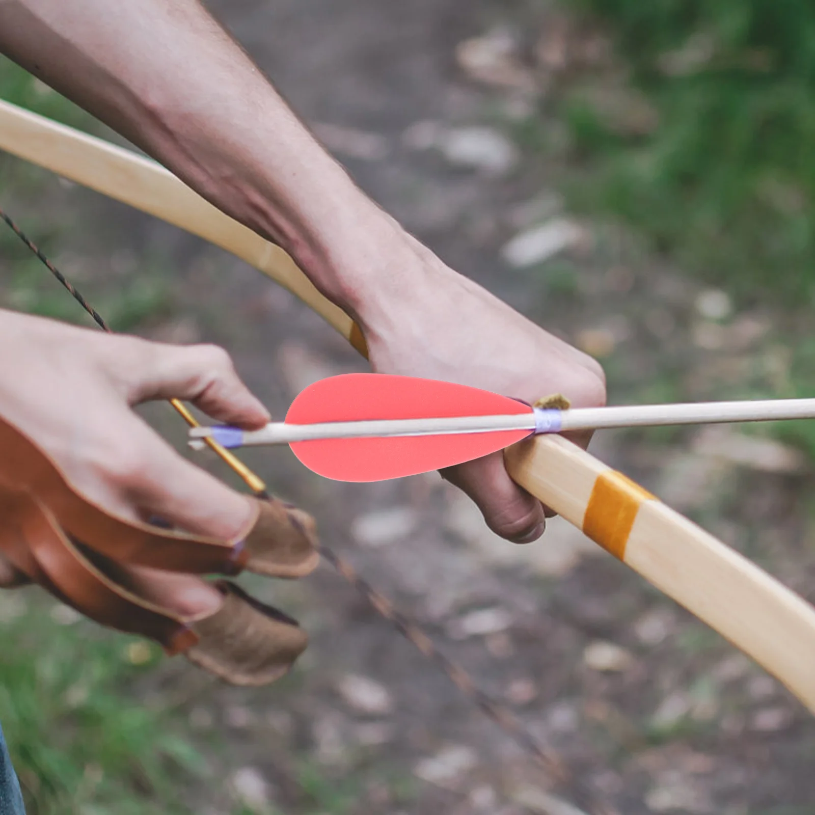 

Outdoor Archery Props Red Droplet 20pcs Professional Arrow Lightweight Arrow Fletchings Practical Archery Parts Plastic