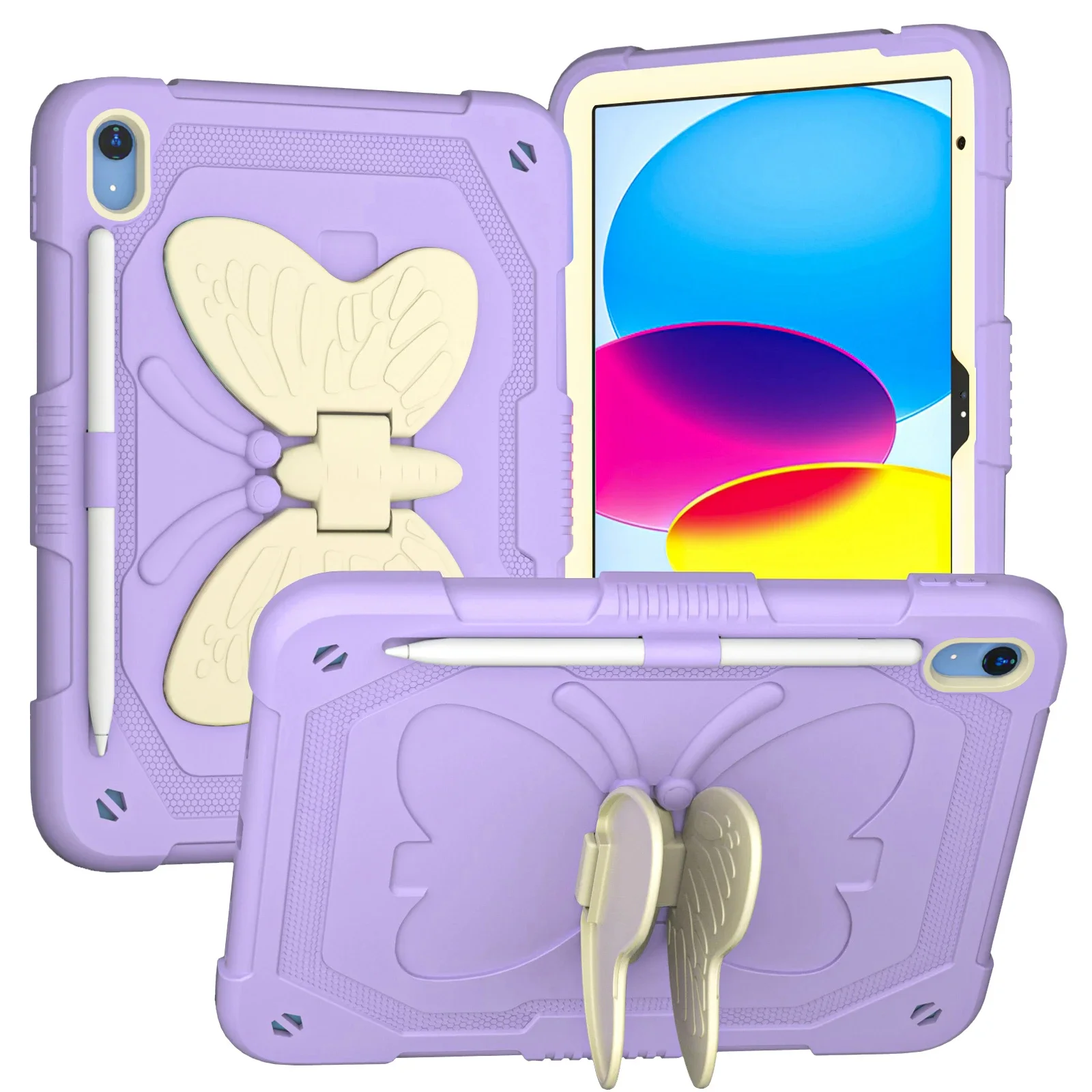 Funda de mariposa para niños, funda a prueba de golpes para ipad Mini 5 6 9,7 2017 2018 7th 8th 9th Gen 2021 Air 2 3 4 10,9 Pro 10,5 11 2024