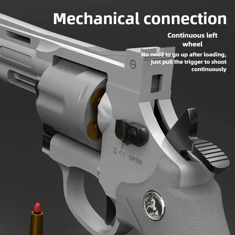 Toy Guns Soft Bullet Toy Gun Soft Dart Toy Gun Pistol Toys Continuous Firing ZP5 357 Revolver Launcher Pistol Soft Dart Bullet Toy Gun for Kids Adult