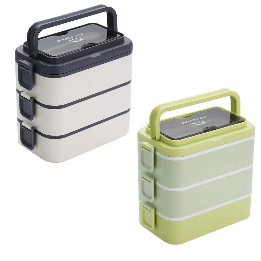 

1 Pcs 3000ML Bento Boxes Easy To Use PP Large Capacity Snack Box Container 3 Layers Lunch Box Adult