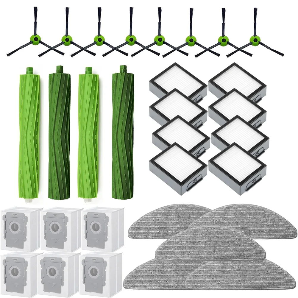 

Replacement Kit For Irobot Roomba Combo I5+J5+ Robot Vacuum- Brush Rollers Hepa Filters Mop Pads Side Brush Dust Bags