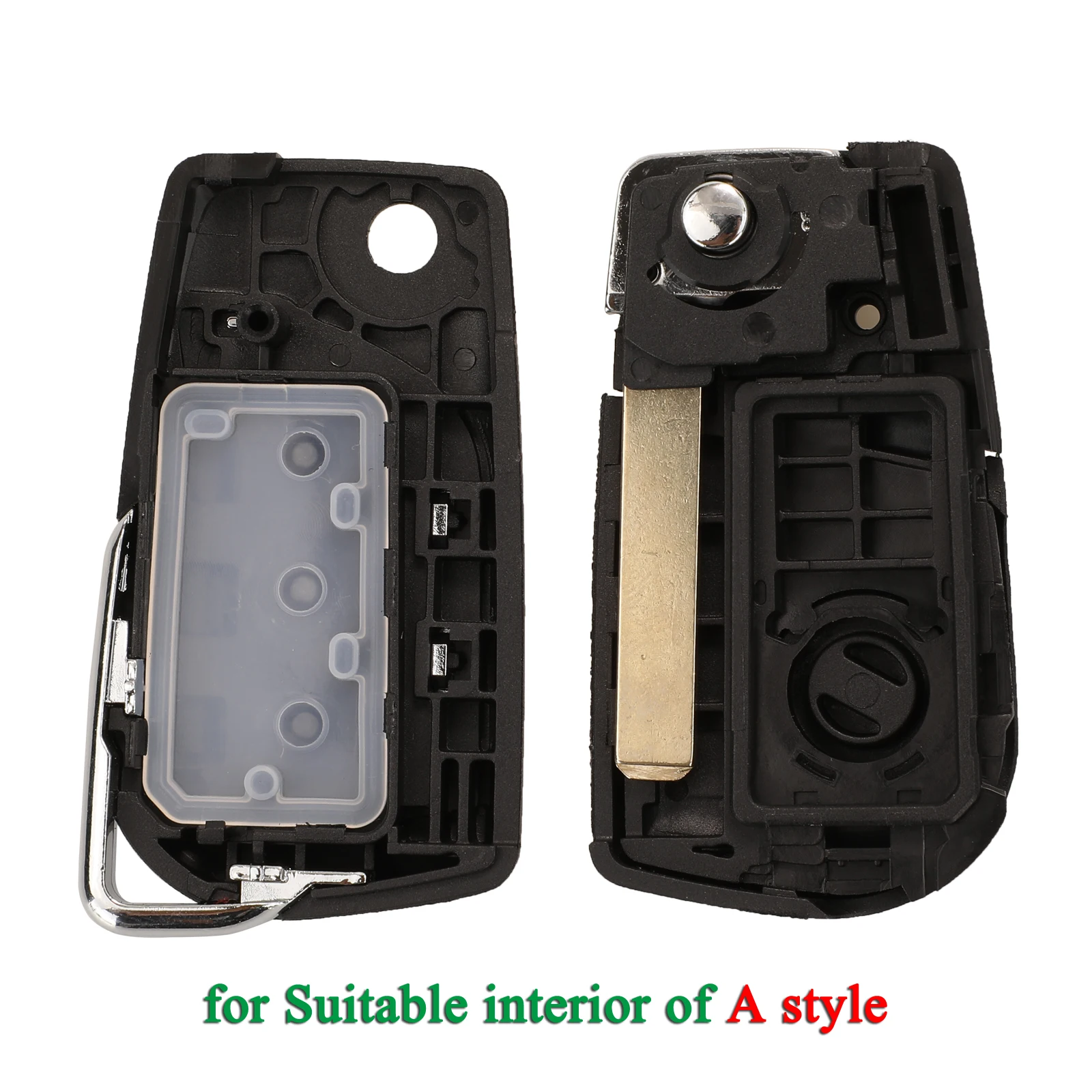 Jingyuqin Flip Folding Smart Car Key Shell Case with 2/3/4 Buttons