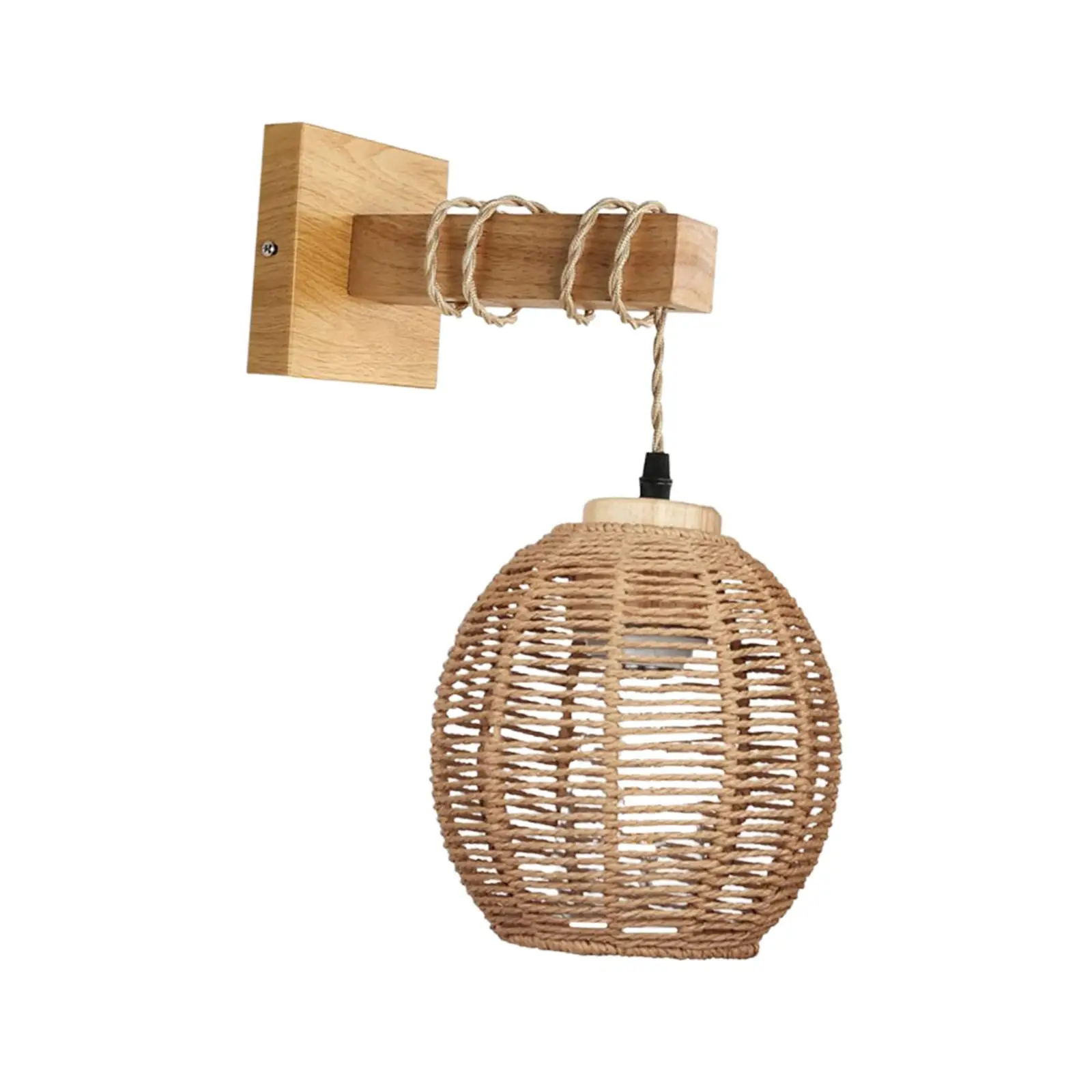 

Wall Sconces Lighting NightStand Wall Art Decor Wall Lights Fixtures Rattan Wall Lamp for Living Room Barn Porch Bedside Indoor