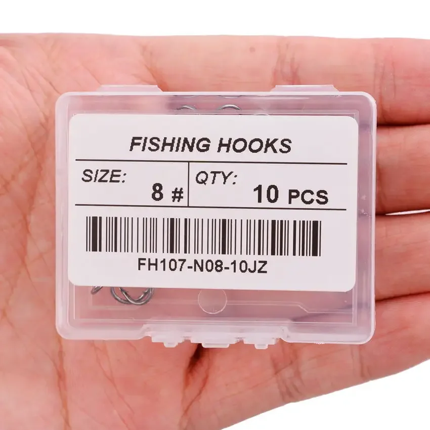 Aorace 10pcs Treble Fishing Hooks High Carbon Steel Barbed Fishhooks Super  Sharp Triple Hooks Sea Tackle Accessories with Box