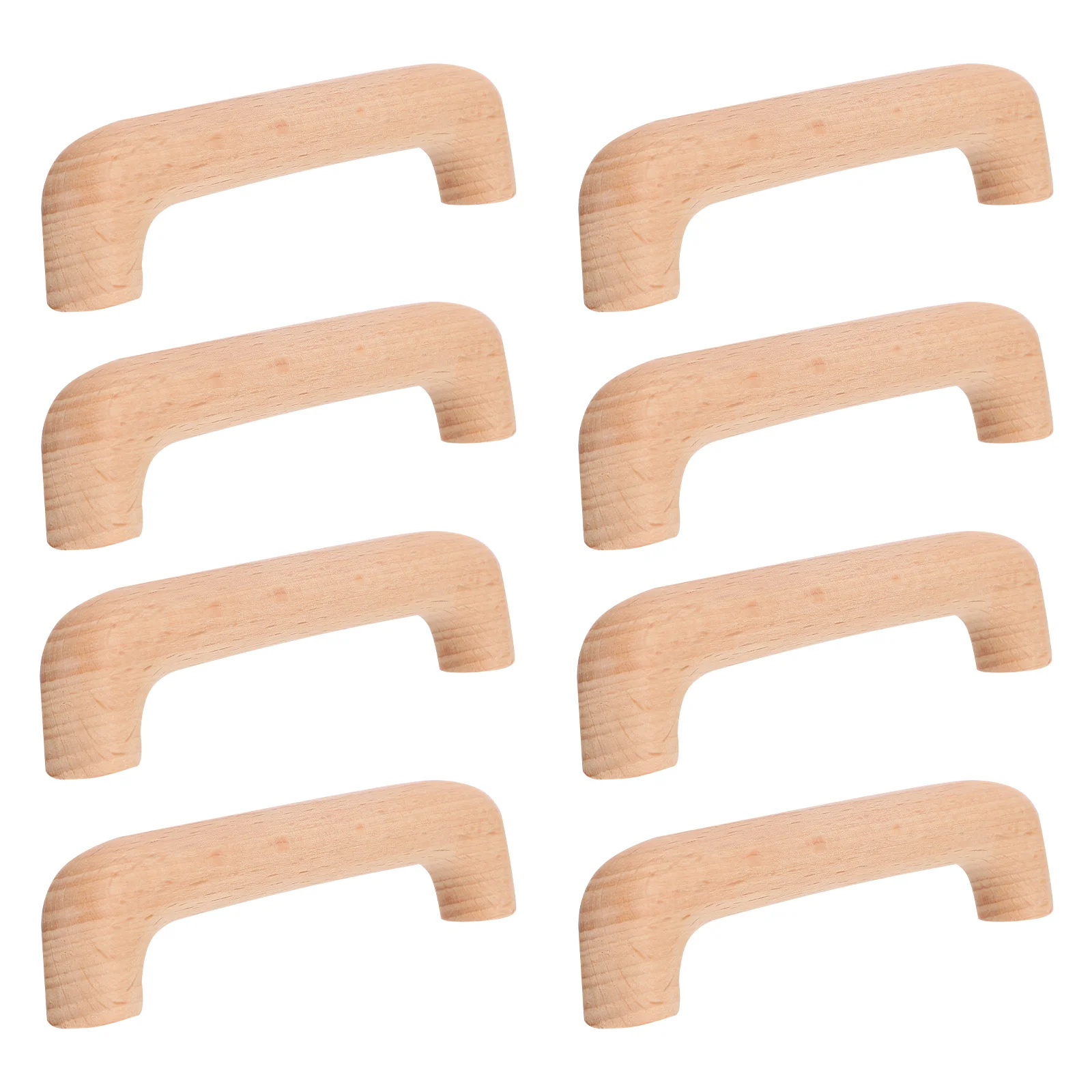 

8 Pcs Wooden Handle Cabinet Kitchen Door Handles for Cabinets Knobs Dresser Pulls Drawer