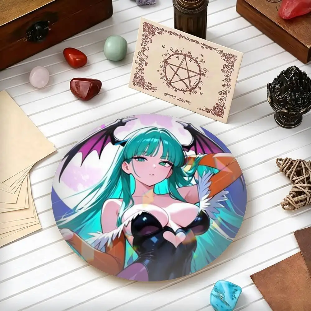 Darkstalkers M-Morrigan Aensland 25 32 44 58 75mm 배지 맞춤형 라운드 브로치 핀 액세서리 선물