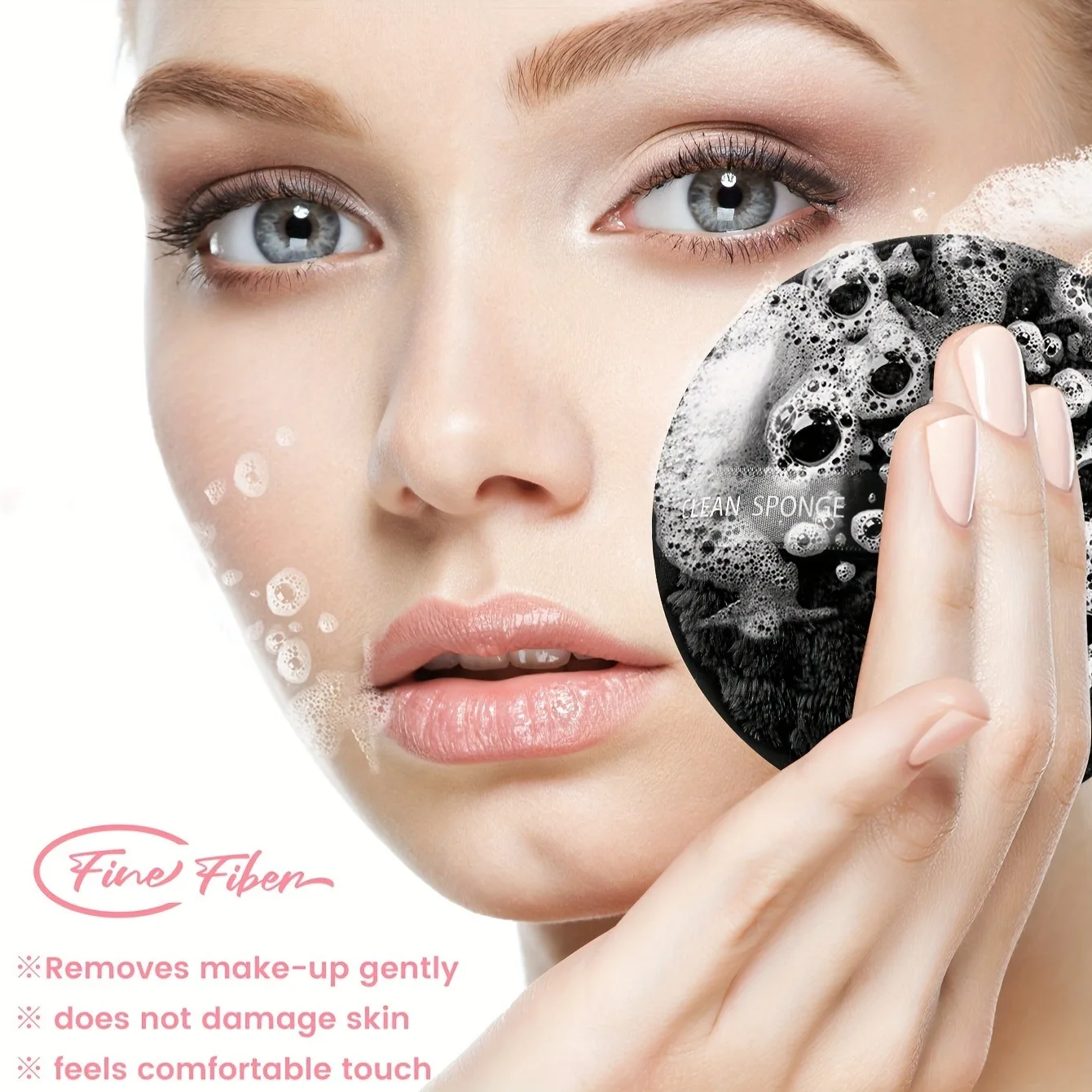 8pcs Face Makeup Remover Cotton Pads Rounds Reusable Soft Makeup Cleaning Puff Double-Sided Face Cleansing Removal Sponge Washab 3