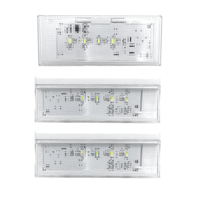

New 2 Pcs W10515057 & 1 Pc W10515058 LED Light Set With Tapered Lens And Bezel For Whirlpool Kenmore Maytag Kitchenaid