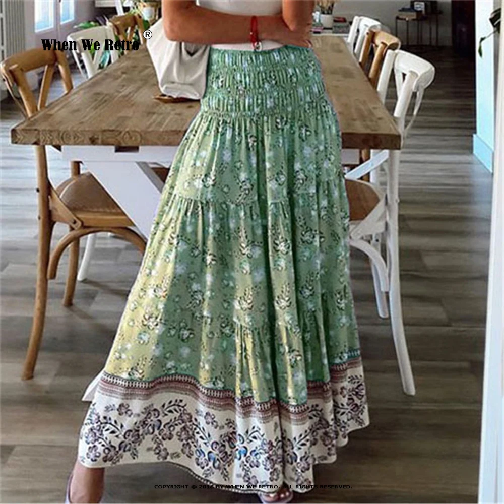 Skirt Bohemian Women Maxi Summer Long Boho Skirts Long Floral Ethnic