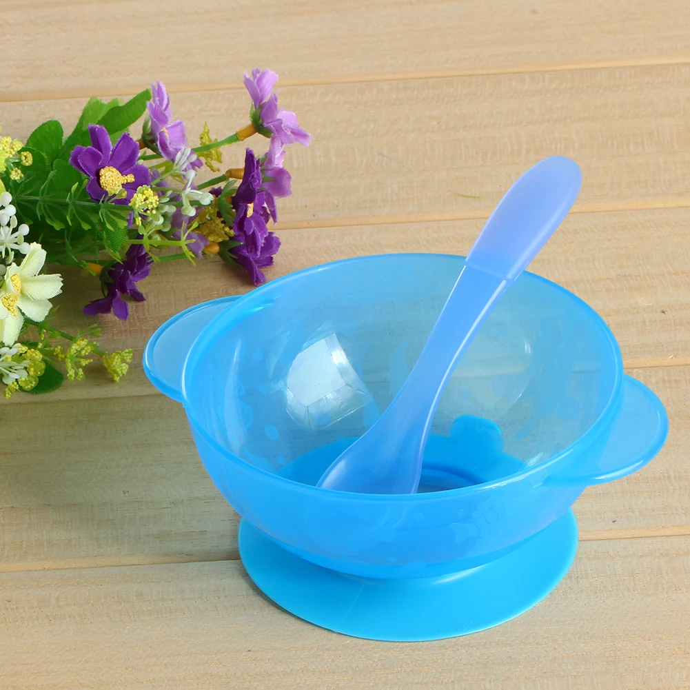 Silicone Bowl Newborn Baby Ecological Dishes Sucker Bowl Spoon Children's Tableware Non-slip Food Container