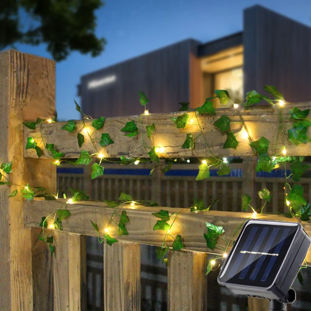 Enchanting Solar-Powered Ivy Vine String Lights
