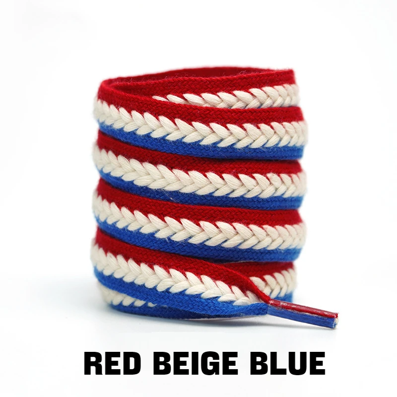 Weizen-Schnürsenkel, 1,5 cm, verbreiterte Turnschuhe, flache Schnürsenkel, Marken-Baumwollschnürsenkel für Schuhe, 100/120/140/160 cm, Seil-Schnürsenkel, 1 Paar – Detail 21