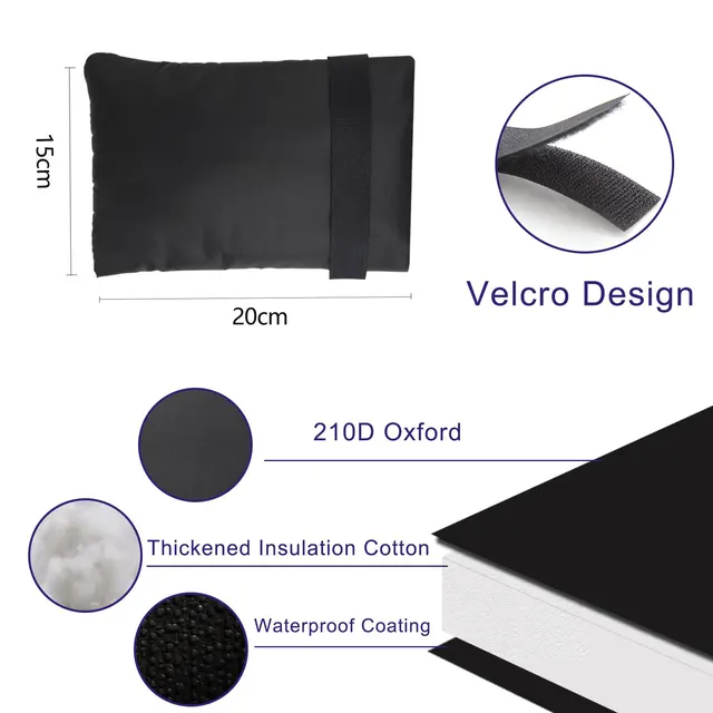 ผ้าคลุมก๊อกน้ํากลางแจ้งสําหรับการป้องกันการแช่แข็งในฤดูหนาว, ถุงเท้าผ้าคลุมฉนวนก๊อกน้ํา 2 แพ็ค, ผ้าคลุมเอี๊ยมท่อสําหรับฤดูหนาว (15x20 ซม.) 2