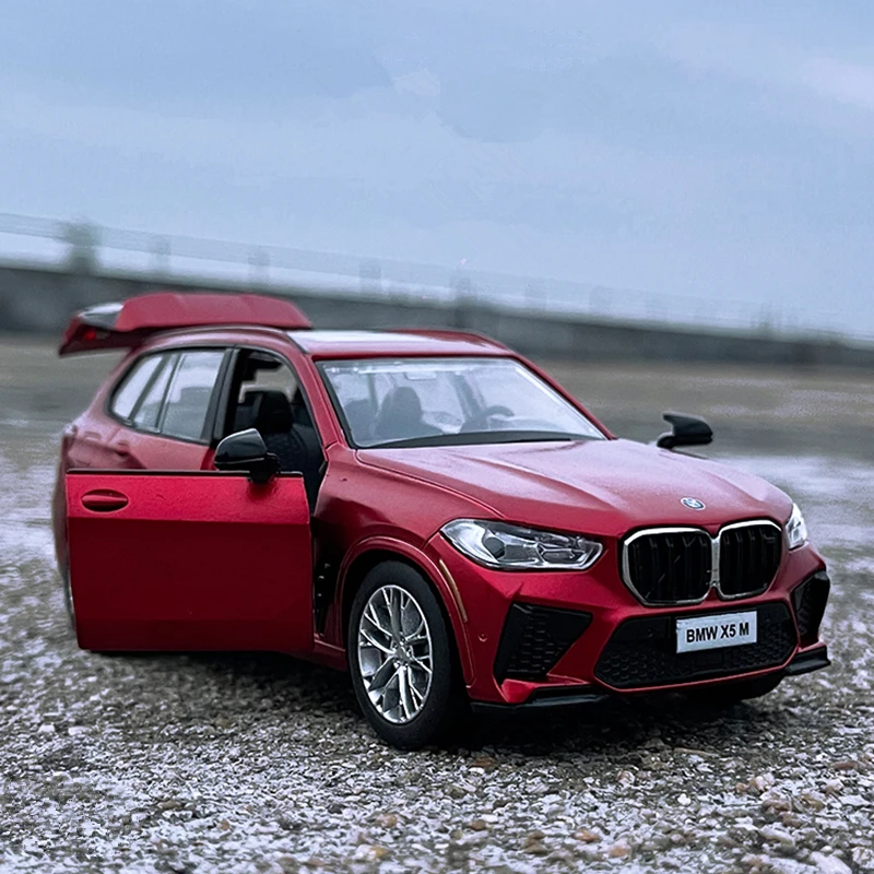 1:32 BMW X5 X5M SUV Alloy Car Model Diecasts Metal Toy Vehicles Car Model Collection Sound Light High Simulation Childrens Gifts 6