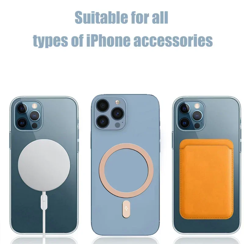 Universal Metal Plate Ring for Magnetic Wireless Charger and Car Phone Holder