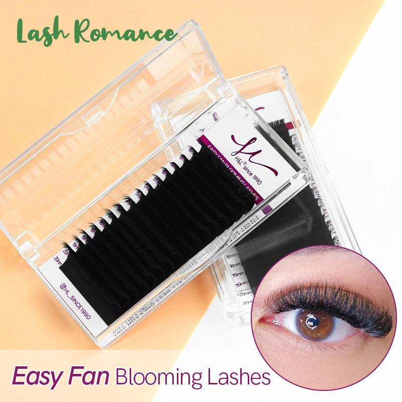 

Easy Fan Lashes Bloom Individual Eyelash Extension Faux Mink Eyelashes 0.03 0.05 0.07 0.10mm Easy Fan Lashes