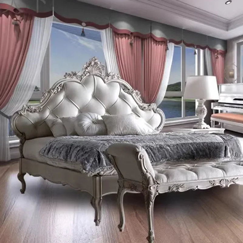 Pedana Per Letto Matrimoniale Laterale In Stile Royal Nordic Loft Frames Letto Matrimoniale Queen Size Camas In Pelle Accessori Per La Casa Matrimonia