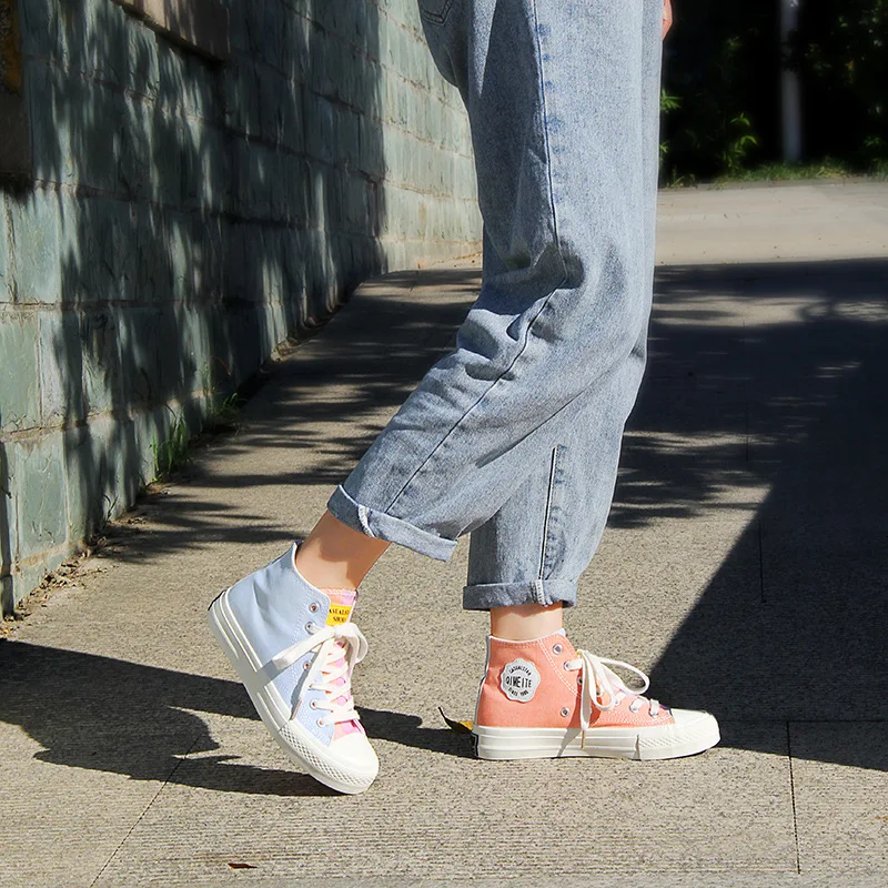 Ultraviolette Kleur Veranderende Canvas Schoenen 2021 Zomer Nieuwe High Top  Student Sneakers Vrouwen Wilde Handgeschilderde Koreaanse casual Schoenen|Sneakers  voor vrouwen| - AliExpress