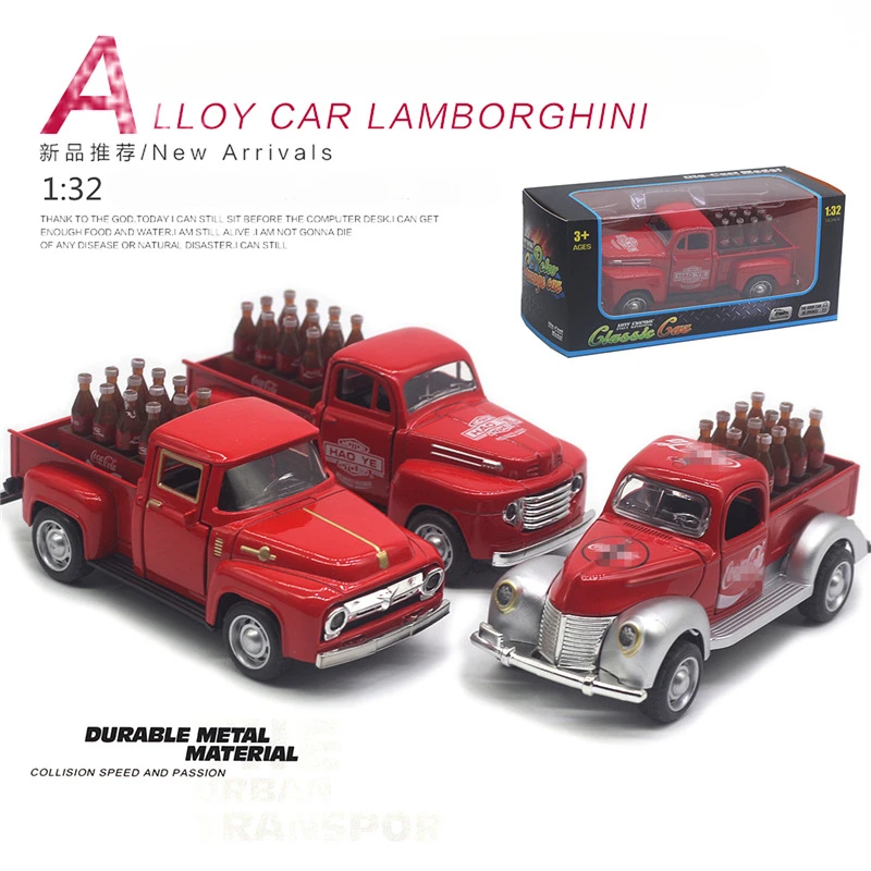 1:32 Vintage Ford Pickup Replica with Sound and Light - Classic Car Model Toy and Collectible Gift