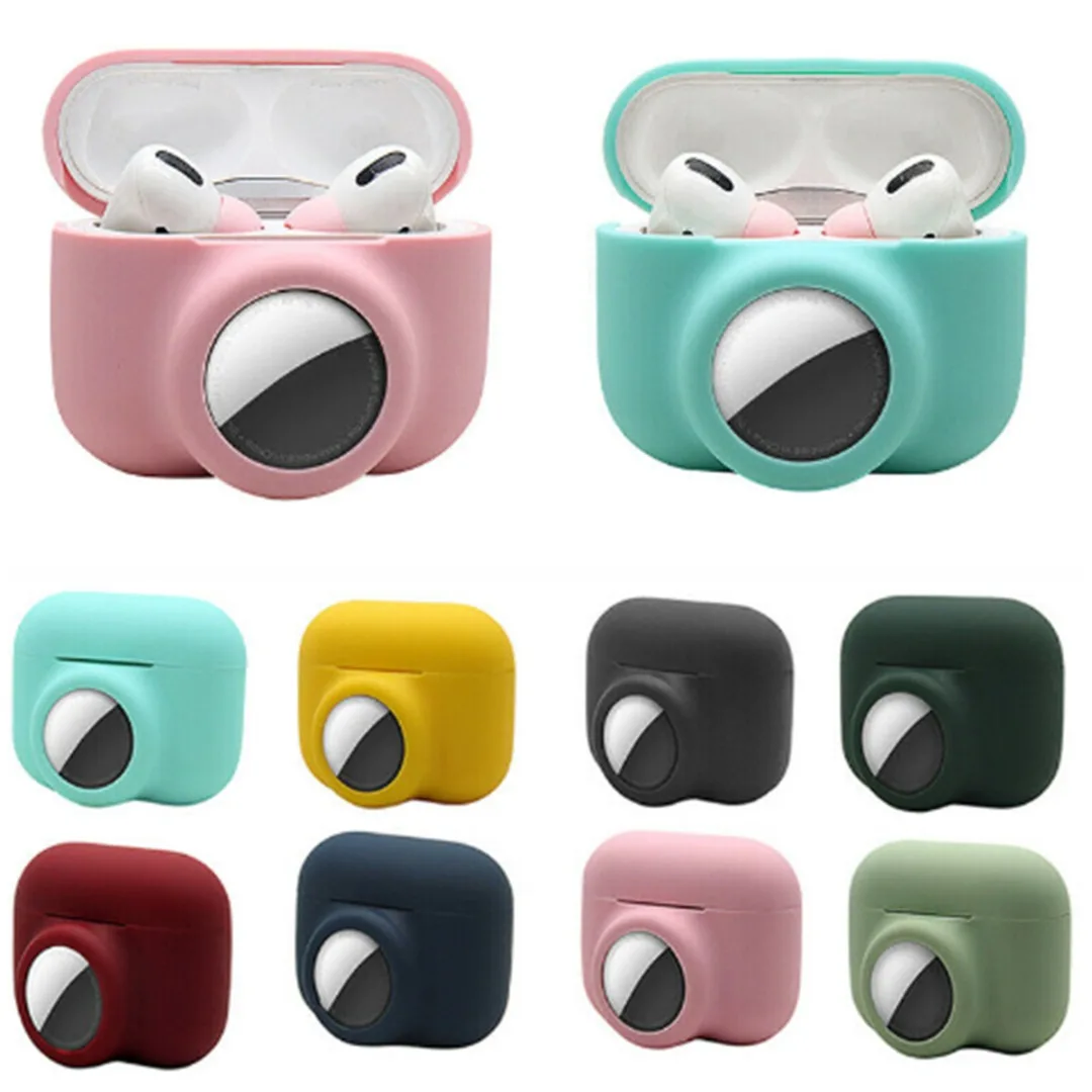 

For AirTag & Airpods Anti-lost 2 in 1 Silicone Protective Case Sleeve Cover Made of Environmentally Friendly Materials Brand New