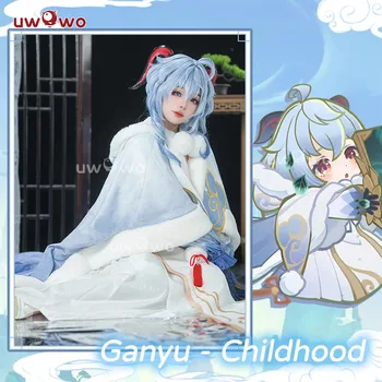 IN STOCK UWOWO Genshin Impact Ganyu Childhood Ver. Cloak Coat Cosplay Costume