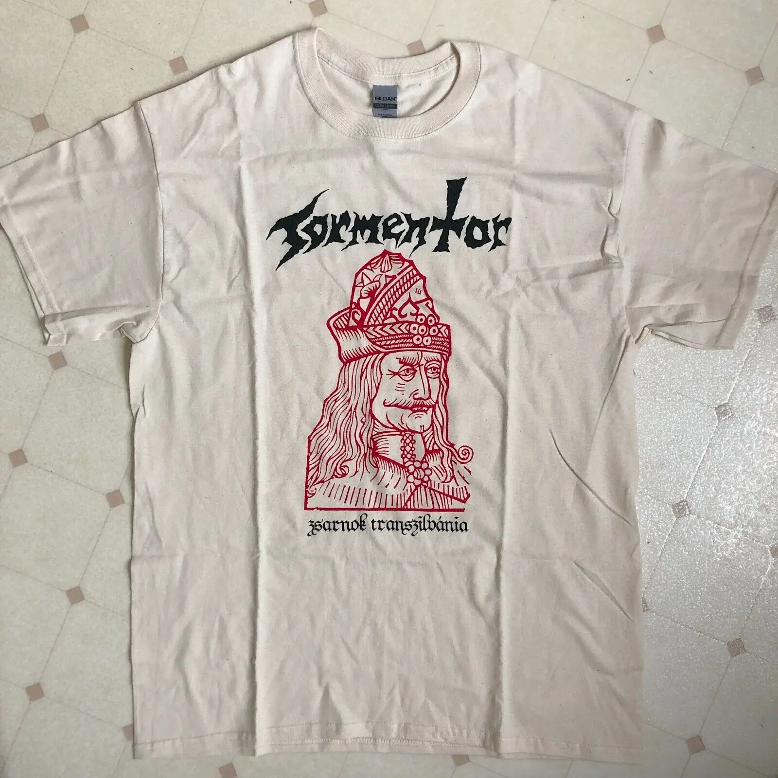 Maglietta Tormentor Metallo Nero Heavy Master Hammer Mayhem Mortuario Drappo Root Maniche Lunghe O Corte