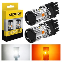 AUXITO LED Switchback Bulbs with Cooling Fan - Dual Yellow/White Canbus Lights for DRL, Parking, and Turn Signals (Dual Color)