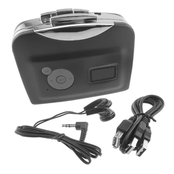 카세트 플레이어 테이프 레코더 Mp3 변환기 테이프를 MP3 플레이어로 변환, USB 또는 2xAA 배터리 전원, 이어폰