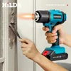 Handheld Hot Air Gun Rechargeable Cordless 300-550℃ Temperature Adjustable Electric Heat Gun with Nozzles for Makita 18V Battery 4