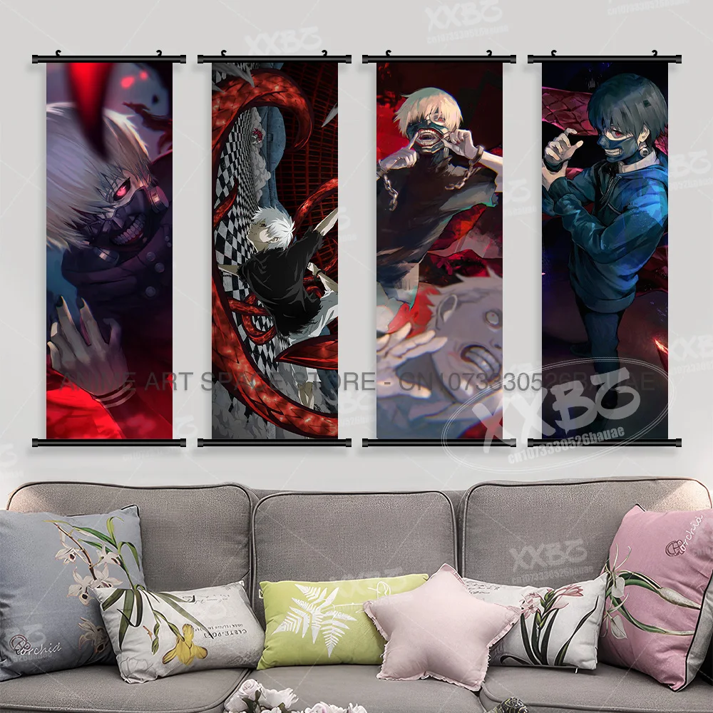 Tokyo Ghoul Anime Character Canvas Wall Art - Home Decoration Mural Poster