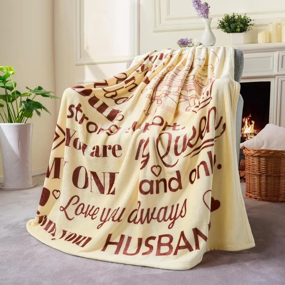 to My Wife Blanket from Husband Mothers Day Christmas Birthday Valentines Throw Blanket Gift Idea