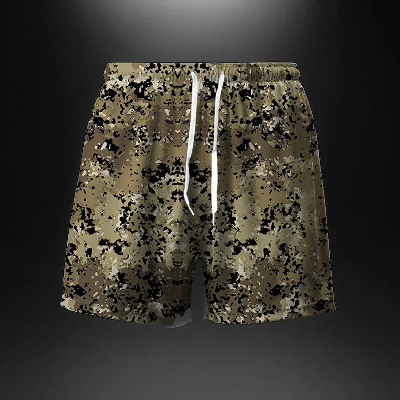 

Летние Новые мужские женские летние объемные шорты для фитнеса быстросохнущие спортивные повседневные сетчатые камуфляжные шорты для бега