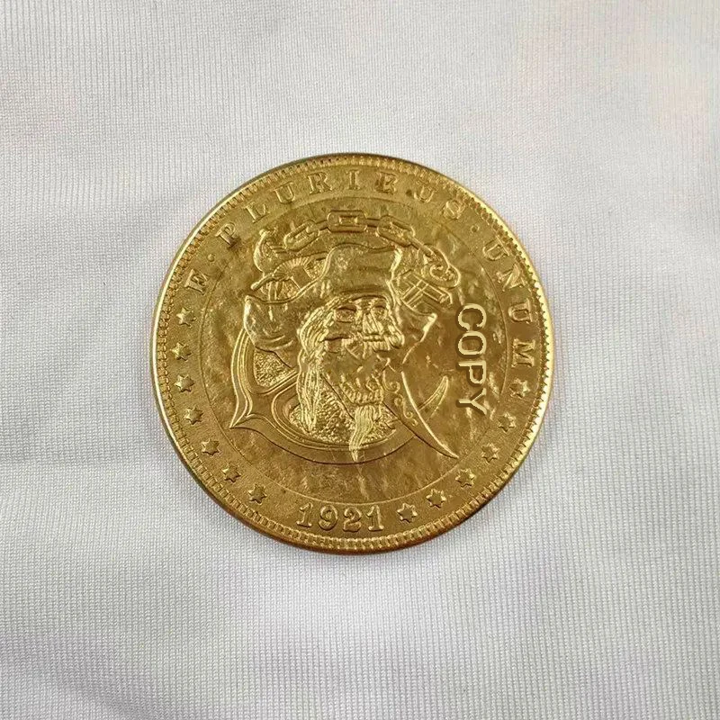 1921 Monete Hobo Halloween Pirate Nickel Morgan Skull Monedas Videogioco Sfida Copia Monete