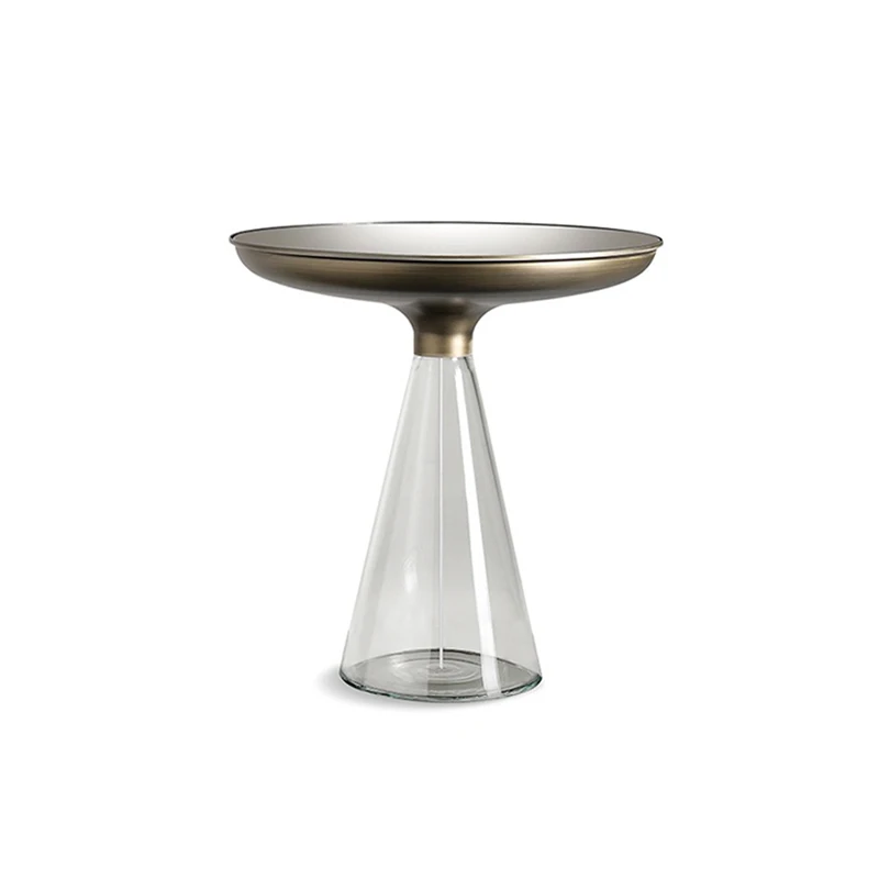 

Foam House Nordic round Hardware Glass Sand Clock Coffee Table Living Room Funnel Side Table Combination