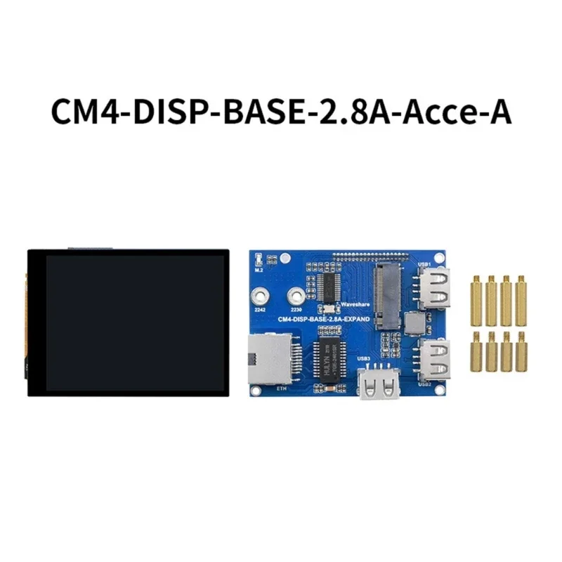 

For RPi Compute Module 4 2.8 inch LCD 2.8inch MIPI Capacitive Touch Screens Expansion Board for CM4 4 Port USB2.0