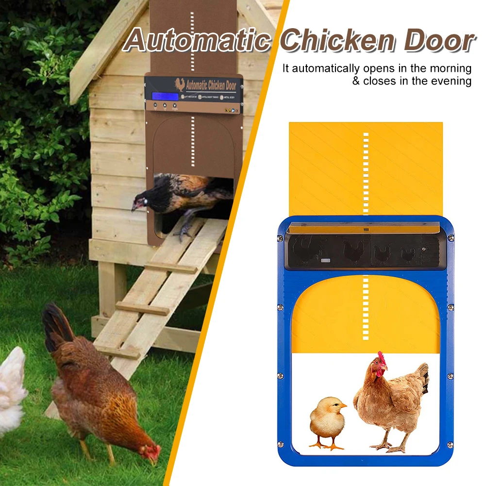 Automatic Chicken Coop Door Opener with Timer & Light Sensor Waterproof