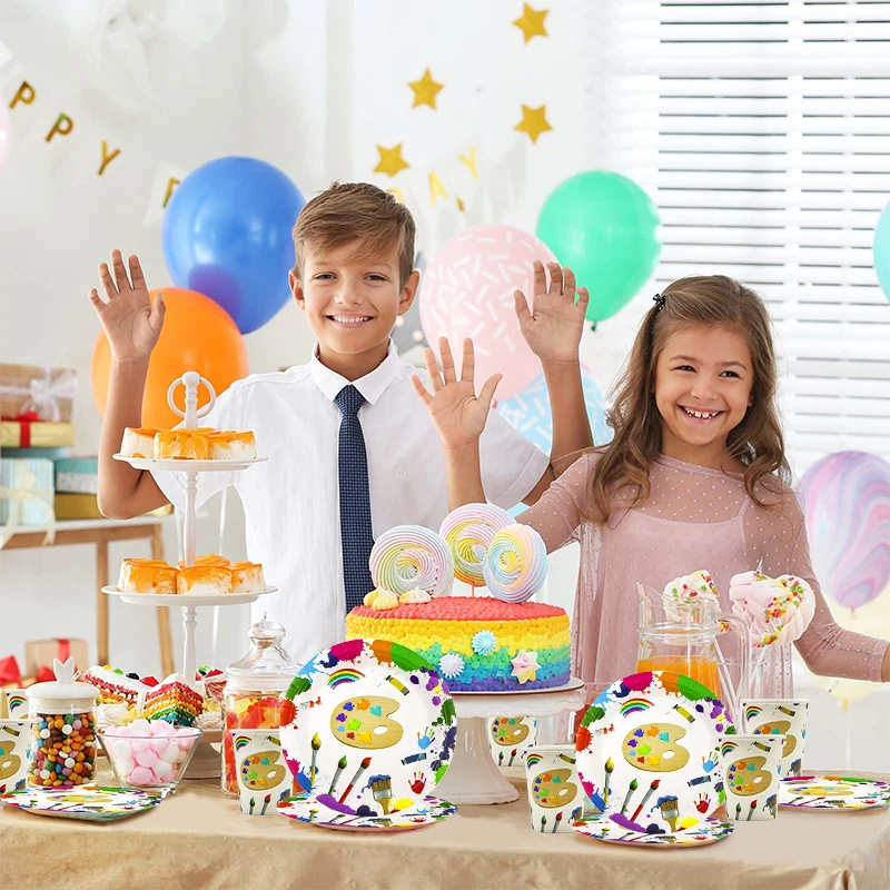 EVYIENEN 125 PCS Assiettes En Carton Noir Or,Set D'Assiettes De Fête