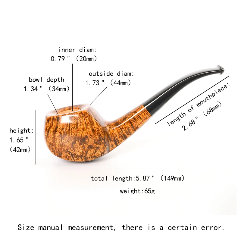 Sb090b380ce454d1296b6947e4ac99f91U Italienische Premium Bruyère-Pfeife | Handgefertigt | 3mm