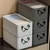 Folding Metal Frame Clothes Storage Box Large Capacity Pants Storage Box Household Moisture-proof Closet Organizer Storage Boxes 2
