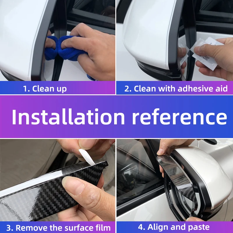 Car Rearview Mirror Rain Shield Rain Eyebrow Cover for Toyota Rav4 rearview mirror rain shield rearview mirror rain eyebrow rearview mirror rain guard