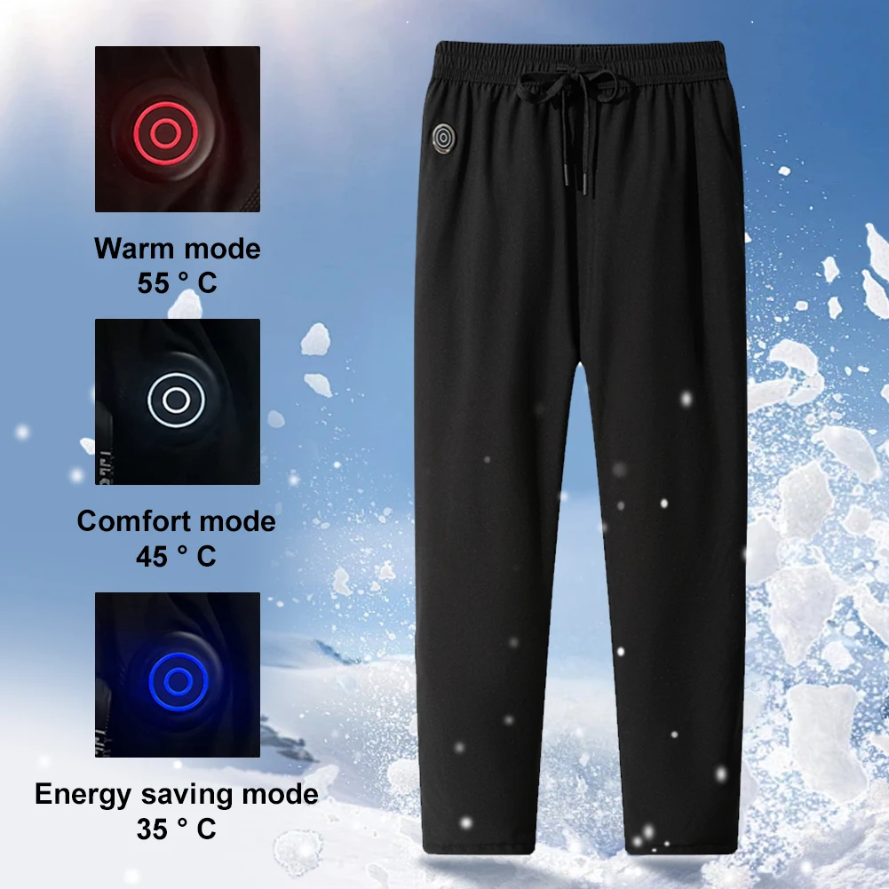 Winter Heated Pants 10 Heating Zone Women Men Heating Trouser Electric Thermal Pants for Outdoor Hiking Skiing Cycling Fishing